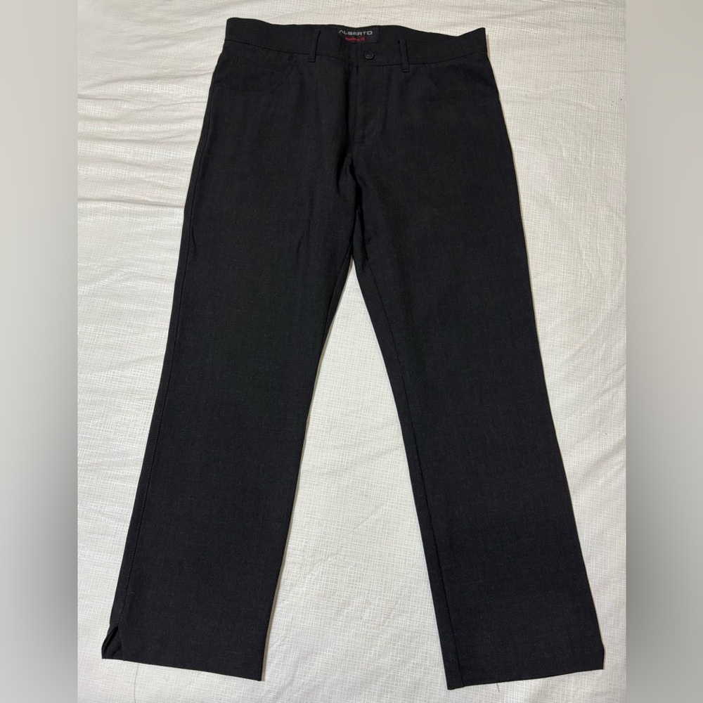Alberto Modern Fit Ceramica Men’s Sz 32X32 Classic Black Trousers straight leg